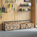 brændestativ 50x30x209 cm stål sort