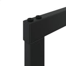 brændestativ 50x30x209 cm stål sort