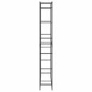 brændestativ 100x30x209 cm stål sort