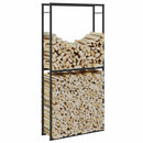 brændestativ 100x30x209 cm stål sort