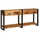 Konsolborde 2 pcs Brun 161 x 33 x 75 cm Massivt mangotræ