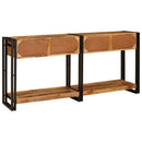 Konsolborde 2 pcs Brun 161 x 33 x 75 cm Massivt mangotræ