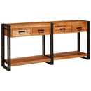 Konsolborde 2 pcs Brun 161 x 33 x 75 cm Massivt Akacietræ