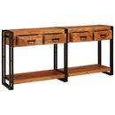 Konsolborde 2 pcs Brun 161 x 33 x 75 cm Massivt Akacietræ