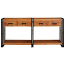 Konsolborde 2 pcs Brun 161 x 33 x 75 cm Massivt Akacietræ