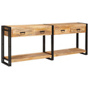 Konsolborde 2 pcs Brun 200 x 33 x 75 cm Massivt mangotræ