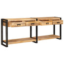 Konsolborde 2 pcs Brun 200 x 33 x 75 cm Massivt mangotræ