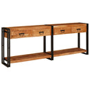 Konsolborde 2 pcs Brun 200 x 33 x 75 cm Massivt Akacietræ