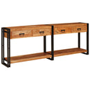 Konsolborde 2 pcs Brun 200 x 33 x 75 cm Massivt Akacietræ