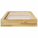 Sengeramme uden madras 90x200 cm Massivt træ Eg