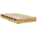 Sengeramme uden madras 90x200 cm Massivt træ Eg
