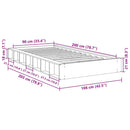Sengeramme uden madras 90x200 cm Massivt træ Eg