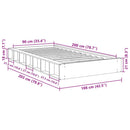 Sengeramme uden madras 90x200 cm Massivt træ Eg