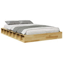 Sengeramme uden madras 120x200 cm Massivt træ Eg