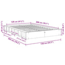 Sengeramme uden madras 120x200 cm Massivt træ Eg
