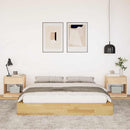 Sengeramme uden madras 140x200 cm Massivtræ Eg