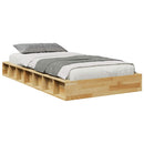 Sengeramme uden madras 90x190 cm Massivt træ Eg