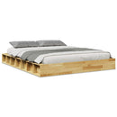 Sengeramme uden madras 135x190 cm Massivt træ Eg