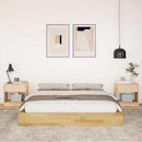 Sengeramme uden madras 135x190 cm Massivt træ Eg