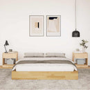 Sengeramme uden madras 140x190 cm Massivtræ Eg