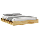 Sengeramme uden madras 140x190 cm Massivtræ Eg