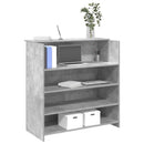 receptionsskranke 100x50x103,5 cm konstrueret træ beton grå