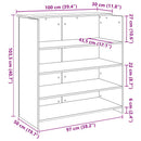 receptionsskranke antikt træ 100x50x103,5 cm konstrueret træ
