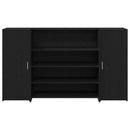 receptionsdisk sort egetræ 180x50x103,5 cm konstrueret træ