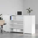 receptionsdisk hvid 200x50x103,5 cm konstrueret træ