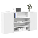 receptionsdisk hvid 200x50x103,5 cm konstrueret træ