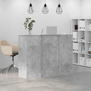 receptionsskranke 135x50x103,5 cm konstrueret træ beton grå