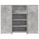 receptionsskranke 135x50x103,5 cm konstrueret træ beton grå