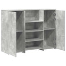 receptionsskranke 135x50x103,5 cm konstrueret træ beton grå