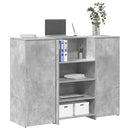 receptionsskranke 135x50x103,5 cm konstrueret træ beton grå