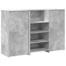 receptionsskranke 155x50x103,5 cm konstrueret træ beton grå