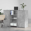 receptionsskranke 155x50x103,5 cm konstrueret træ beton grå