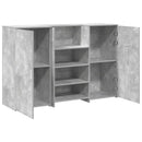 receptionsskranke 155x50x103,5 cm konstrueret træ beton grå