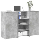 receptionsskranke 155x50x103,5 cm konstrueret træ beton grå