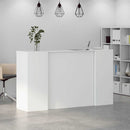 receptionsdisk hvid 180x50x103,5 cm konstrueret træ