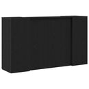 receptionsdisk sort egetræ 180x50x103,5 cm konstrueret træ
