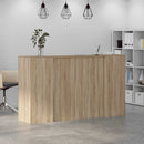 receptionsskranke 180x50x103,5 cm konstrueret træ sonoma-eg