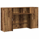 receptionsskranke 180x50x103,5 cm konstrueret træ antikt træ