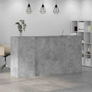 receptionsskranke 200x50x103,5 cm konstrueret træ beton grå