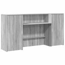receptionsskranke 200x50x103,5 cm konstrueret træ grå sonoma