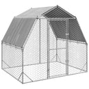 hønsegård med tag 2,5x2x2,25 m galvaniseret stål