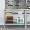 Arbejdsbord med hylde Grå 100 x 55 x 85 cm Pulverlakeret stål