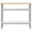 Arbejdsbord med hylde Grå 100 x 55 x 85 cm Pulverlakeret stål
