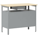 Arbejdsbænk Sort og grå 100 x 55 x 85 cm Ingeniørtræ og stål