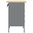 Arbejdsbænk Sort og grå 50 x 55 x 85 cm Ingeniørtræ og stål