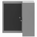 Værktøjsskab Sort og grå 55 x 55 x 55 cm Ingeniørtræ og stål